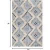 Superior Talluah | Indoor Printed Hand-Tuffed Room Decor for Bedroom Aesthetic Area Rug for Living Room | 5′ x 8′ | Rust-Black(Stone Blue – Midnight Blue)