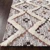Superior Talluah | Indoor Printed Hand-Tuffed Room Decor for Bedroom Aesthetic Area Rug for Living Room | 5′ x 8′ | Rust-Black(Tan – Chocolate)