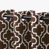 Superior Trellis Collection Quality Soft, Insulated, Thermal, Woven Blackout Grommet Printed Curtain Panel Pair (Set Of 2) 52″ x 84″ – Light Blue(Chocolate)