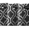 Superior Trellis Collection Quality Soft, Insulated, Thermal, Woven Blackout Grommet Printed Curtain Panel Pair (Set Of 2) 52″ x 84″ – Light Blue(Grey)
