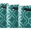 Superior Trellis Collection Quality Soft, Insulated, Thermal, Woven Blackout Grommet Printed Curtain Panel Pair (Set Of 2) 52″ x 84″ – Light Blue(Teal)