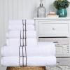 Superior Turkish Cotton Ultra-Plush 6-Piece Towel Set, Ideal for Master Bath, Guest Bathroom, Fast Drying, Shower, Spa, Face/Washcloths, Hand, Bath Towels, Absorbent, Home Basics, Tea Rose(Chocolate)