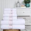 Superior Turkish Cotton Ultra-Plush 6-Piece Towel Set, Ideal for Master Bath, Guest Bathroom, Fast Drying, Shower, Spa, Face/Washcloths, Hand, Bath Towels, Absorbent, Home Basics, Tea Rose(Tea Rose)