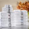 Superior Turkish Cotton Ultra-Plush 6-Piece Towel Set, Ideal for Master Bath, Guest Bathroom, Fast Drying, Shower, Spa, Face/Washcloths, Hand, Bath Towels, Absorbent, Home Basics, Tea Rose(Teal)