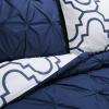 Superior Valencia 100% Premium Cotton Reversible 3 Piece Pinch-Pleated Duvet Cover Set, Full/Queen(King/California King)