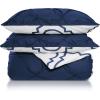 Superior Valencia 100% Premium Cotton Reversible 3 Piece Pinch-Pleated Duvet Cover Set, Full/Queen(Twin/Twin XL)