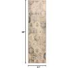 Superior Vintage Distressed Medallion Area Rug, 2 7″ x 8′, Beige(Beige)
