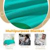 Superior Waffle Weave Cotton Blanket, for Picnic, Beach, Traveling or Camping, Comfy Blanket, Bedroom Decor, Essentials, Cover for Bed, Couch, Lounging, Honeycomb Knit, Full/Queen, Turquoise(Turquoise)