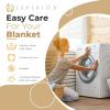 Superior Waffle Weave Cotton Blanket, for Picnic, Beach, Traveling or Camping, Comfy Blanket, Bedroom Decor, Essentials, Cover for Bed, Couch, Lounging, Honeycomb Knit, Full/Queen, Turquoise(White)