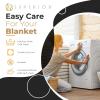 Superior Waffle Weave Cotton Blanket, for Picnic, Beach, Traveling or Camping, Comfy Blanket, Bedroom Decor, Essentials, Cover for Bed, Couch, Lounging, Honeycomb Knit, Full/Queen, Turquoise(Black)