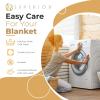 Superior Waffle Weave Cotton Blanket, for Picnic, Beach, Traveling or Camping, Comfy Blanket, Bedroom Decor, Essentials, Cover for Bed, Couch, Lounging, Honeycomb Knit, Full/Queen, Turquoise(Sahara)