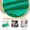 Superior Waffle Weave Cotton Blanket, for Picnic, Beach, Traveling or Camping, Comfy Blanket, Bedroom Decor, Essentials, Cover for Bed, Couch, Lounging, Honeycomb Knit, Full/Queen, Turquoise(Gumdrop Green)