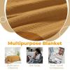Superior Waffle Weave Cotton Blanket, for Picnic, Beach, Traveling or Camping, Comfy Blanket, Bedroom Decor, Essentials, Cover for Bed, Couch, Lounging, Honeycomb Knit, Full/Queen, Turquoise(Sahara)