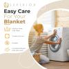 Superior Waffle Weave Cotton Blanket, for Picnic, Beach, Traveling or Camping, Comfy Blanket, Bedroom Decor, Essentials, Cover for Bed, Couch, Lounging, Honeycomb Knit, Full/Queen, Turquoise(Ivory)