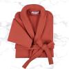 Superior Waffle Weave Cotton Unisex Bathrobe with Belt, Soft and Absorbent Robe for Men and Women Bath Essentials Robes(Coral)