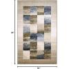 Superior Walgett Modern Geometric Indoor Area Rug for Living Room, Bedroom, Office, Kitchen, Dining, Washable Rugs, Foam Backing, Lockwood Collection, 5′ x 8′, Cream(Cream)