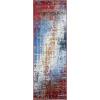 Superior Washable Indoor Area Rug, for Dining, Kitchen, Office, Modern Floor Decor, Soft Aesthetic Rugs, Abstract Brushstrokes Indoor Rug, Brayton Collection, 5′ x 8′, Orange(Multi Color)