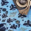 Superior Washable Indoor Area Rug, for Dining, Kitchen, Office, Modern Floor Decor, Soft Aesthetic Rugs, Abstract Brushstrokes Indoor Rug, Brayton Collection, 5′ x 8′, Orange(Light Blue)