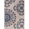 Superior Washable Indoor Area Rug, for Dining, Kitchen, Office, Modern Floor Decor, Soft Aesthetic Rugs, Abstract Brushstrokes Indoor Rug, Brayton Collection, 5′ x 8′, Orange(Cream Blue)