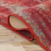 Superior Washable Indoor Area Rug, for Dining, Kitchen, Office, Modern Floor Decor, Soft Aesthetic Rugs, Abstract Brushstrokes Indoor Rug, Brayton Collection, 5′ x 8′, Orange(Red – Z)