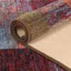 Superior Washable Indoor Area Rug, for Dining, Kitchen, Office, Modern Floor Decor, Soft Aesthetic Rugs, Abstract Brushstrokes Indoor Rug, Brayton Collection, 5′ x 8′, Orange(Brown-burgundy)