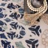 Superior Washable Indoor Area Rug, for Dining, Kitchen, Office, Modern Floor Decor, Soft Aesthetic Rugs, Abstract Brushstrokes Indoor Rug, Brayton Collection, 5′ x 8′, Orange(Cream Blue – Z)