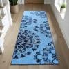 Superior Washable Indoor Area Rug, for Dining, Kitchen, Office, Modern Floor Decor, Soft Aesthetic Rugs, Abstract Brushstrokes Indoor Rug, Brayton Collection, 5′ x 8′, Orange(Light Blue)