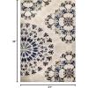 Superior Washable Indoor Area Rug, for Dining, Kitchen, Office, Modern Floor Decor, Soft Aesthetic Rugs, Abstract Brushstrokes Indoor Rug, Brayton Collection, 5′ x 8′, Orange(Cream)