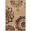 Superior Washable Indoor Area Rug, for Dining, Kitchen, Office, Modern Floor Decor, Soft Aesthetic Rugs, Abstract Brushstrokes Indoor Rug, Brayton Collection, 5′ x 8′, Orange(Brown-cream – Z)