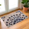 Superior Washable Indoor Area Rug, for Dining, Kitchen, Office, Modern Floor Decor, Soft Aesthetic Rugs, Abstract Brushstrokes Indoor Rug, Brayton Collection, 5′ x 8′, Orange(Cream)
