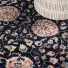Superior Washable Indoor Large Area Rug, Nylon, Home Decor, Living Room, Bedroom, Hallway, Office, Machine Wash, Durable Cotton Backing, Traditional, Zadar Collection, 10′ x 14′, Navy Blue/Ivory(A Navy Blue – Ivory)