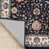 Superior Washable Indoor Large Area Rug, Nylon, Home Decor, Living Room, Bedroom, Hallway, Office, Machine Wash, Durable Cotton Backing, Traditional, Zadar Collection, 10′ x 14′, Navy Blue/Ivory(A Navy Blue – Ivory)