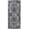 Superior Washable Indoor Large Area Rug, Nylon, Home Decor, Living Room, Bedroom, Hallway, Office, Machine Wash, Durable Cotton Backing, Traditional, Zadar Collection, 10′ x 14′, Navy Blue/Ivory(Turquoise)