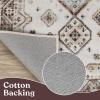 Superior Washable Indoor Large Area Rug, Nylon, Home Decor, Living Room, Bedroom, Hallway, Office, Machine Wash, Durable Cotton Backing, Traditional, Zadar Collection, 10′ x 14′, Navy Blue/Ivory(Beige Ivory)