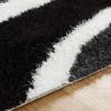 Superior Waverling Shag Indoor Area Rug, Black, 4′ x 6′