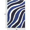 Superior Waverling Shag Indoor Area Rug, Navy Blue, 5′ x 8′