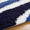 Superior Waverling Shag Indoor Area Rug, Navy Blue, 5′ x 8′