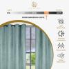 Superior Waverly Blackout Curtain Set of 2, Thermal Insulated Panel Pair with Grommet Top Header, Beautiful Embossed Wave Room Darkening Drapes, Available in 4 Lengths – Ivory, 52”x84” each(Teal)