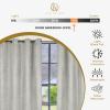 Superior Waverly Blackout Curtain Set of 2, Thermal Insulated Panel Pair with Grommet Top Header, Beautiful Embossed Wave Room Darkening Drapes, Available in 4 Lengths – Ivory, 52”x84” each(Ivory)
