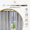 Superior Waverly Blackout Curtain Set of 2, Thermal Insulated Panel Pair with Grommet Top Header, Beautiful Embossed Wave Room Darkening Drapes, Available in 4 Lengths – Ivory, 52”x84” each(Chrome)