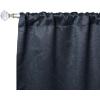 Superior Waverly Blackout Curtain Set of 2, Thermal Insulated Panel Pair with Grommet Top Header, Beautiful Embossed Wave Room Darkening Drapes, Available in 4 Lengths – Ivory, 52”x84” each(Navy Blue)