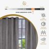 Superior Waverly Blackout Curtain Set of 2, Thermal Insulated Panel Pair with Grommet Top Header, Beautiful Embossed Wave Room Darkening Drapes, Available in 4 Lengths – Ivory, 52”x84” each(Silver)
