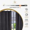 Superior Waverly Blackout Curtain Set of 2, Thermal Insulated Panel Pair with Grommet Top Header, Beautiful Embossed Wave Room Darkening Drapes, Available in 4 Lengths – Ivory, 52”x84” each(Grey)