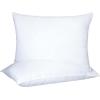 Superior White Down Alternative Pillow 2-Pack, Premium Hypoallergenic Microfiber Fill, Medium Density for Back, Stomach, and Side Sleepers – King Size, Solid White(White)