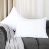 Superior White Down Alternative Pillow 2-Pack, Premium Hypoallergenic Microfiber Fill, Medium Density for Back, Stomach, and Side Sleepers – King Size, Solid White(White)