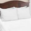 Superior White Down Alternative Pillow 2-Pack, Premium Hypoallergenic Microfiber Fill, Medium Density for Back, Stomach, and Side Sleepers – Standard Size, Striped White(Standard (Set of 4))