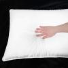 Superior White Down Alternative Pillow 2-Pack, Premium Hypoallergenic Microfiber Fill, Medium Density for Back, Stomach, and Side Sleepers – Standard Size, Striped White(Standard (Set of 4))