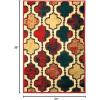 Superior Witland Modern Trellis Indoor Area Rug with Jute Backing Decor for Bedroom, Office, Living Room, Entryway, Vintage Tribal Area Rugs Viking Collection, 8′ x 10′, Royal Blue(Red Blue)