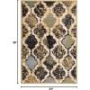 Superior Witland Modern Trellis Indoor Area Rug with Jute Backing Decor for Bedroom, Office, Living Room, Entryway, Vintage Tribal Area Rugs Viking Collection, 8′ x 10′, Royal Blue(Multi-colored)