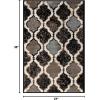 Superior Witland Modern Trellis Indoor Area Rug with Jute Backing Decor for Bedroom, Office, Living Room, Entryway, Vintage Tribal Area Rugs Viking Collection, 8′ x 10′, Royal Blue(Chocolate)